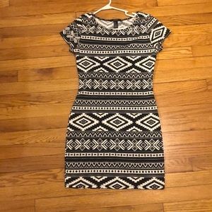 Tribal print bodycon dress